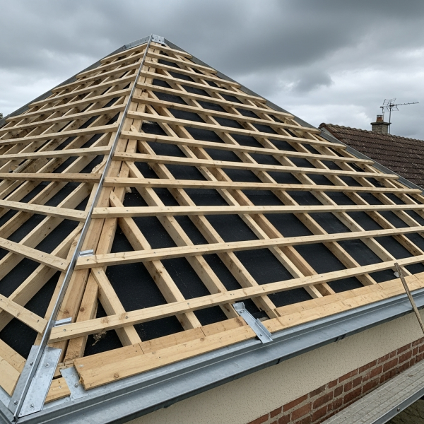 Rénovation complète de toiture avec zinguerie et charpente renforcée à Corbenay proche de Luxeuil-les-Bains